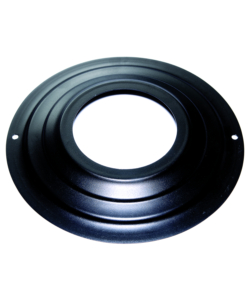 ROSONE PER TUBI STUFA PELLET COLORE NERO, DIAMETRO 80 MM